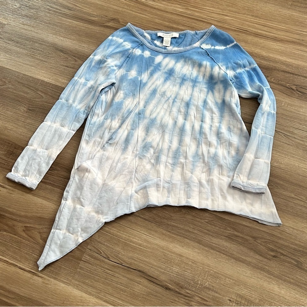 Weekend Andrea Jovine Blue White Tie Dye Light Weight Sweater Women Small